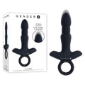 Gender X SLAYER - Black 20 cm USB Rechargeable Thrusting Vibrating Butt Plug - Just for you desires