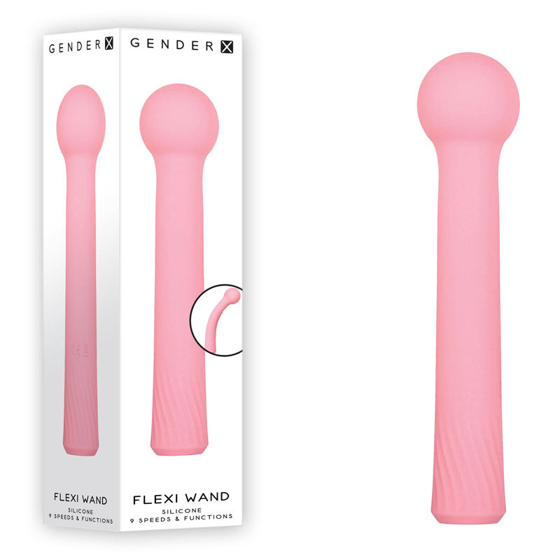 Gender X FLEXI WAND - Pink 16.6 cm USB Rechargeable Vibrator - Just for you desires
