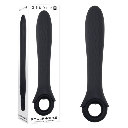 Gender X POWERHOUSE - Black 21.6 cm USB Rechargeable Vibrator