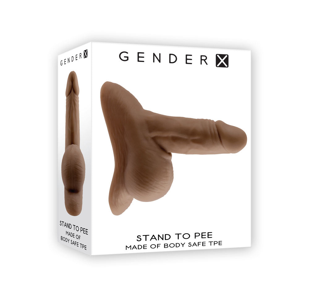 Gender X STAND TO PEE - Dark - Brown Realistic Stand-To-Pee Funnel - Just for you desires