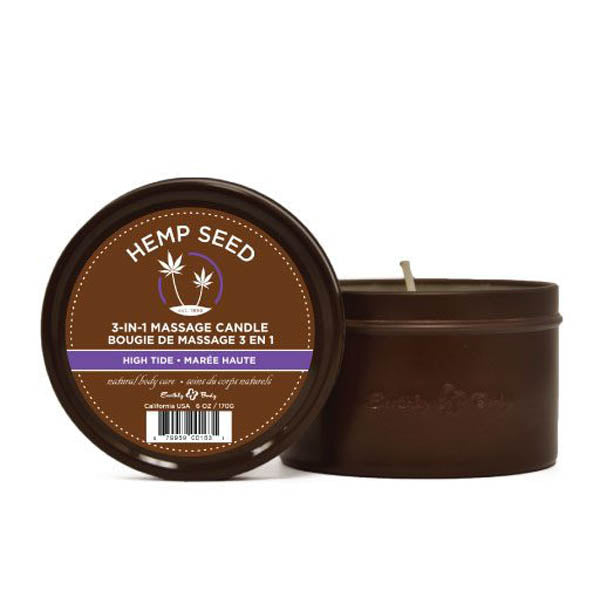 Hemp Seed 3-In-1 Massage Candle - High Tide (Coconut Lime Verbena) - 170 g - Just for you desires