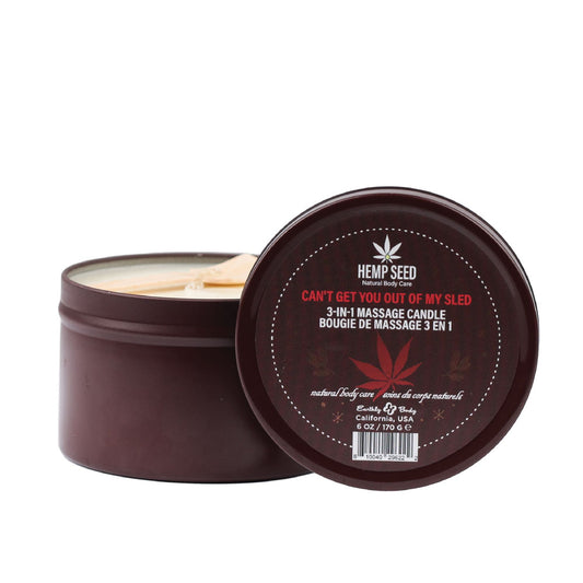 Hemp Seed 3-In-1 Massage Candle - Can't Get You Out Of My Sled - Just for you desires