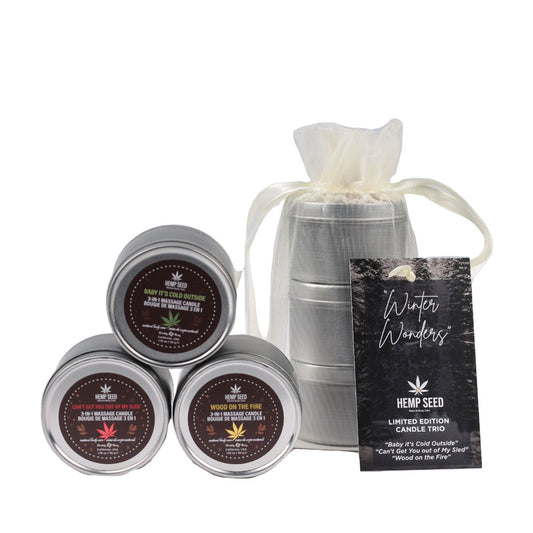 EB Hemp Seed Winter Wonders Massage Candle Trio - Just for you desires