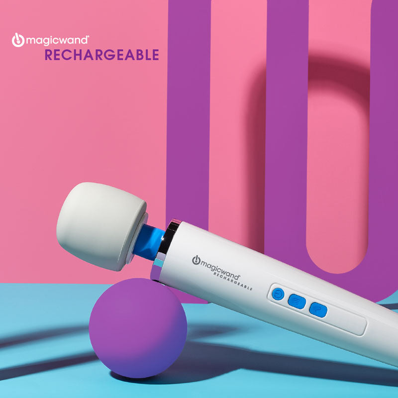 Magic Wand Rechargeable - White Rechargeable Massage Wand - Just for you desires