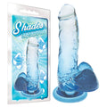 Shades 7'' Jelly TPR Dong - Blue 17.8 cm Dong - Just for you desires