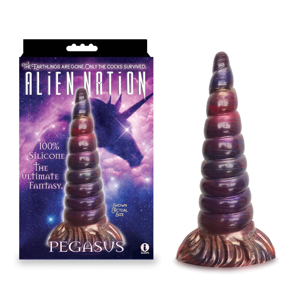 Alien Nation - Pegasus - Metallic Coloured 20.3 cm Unicorn Fantasy Dong - Just for you desires