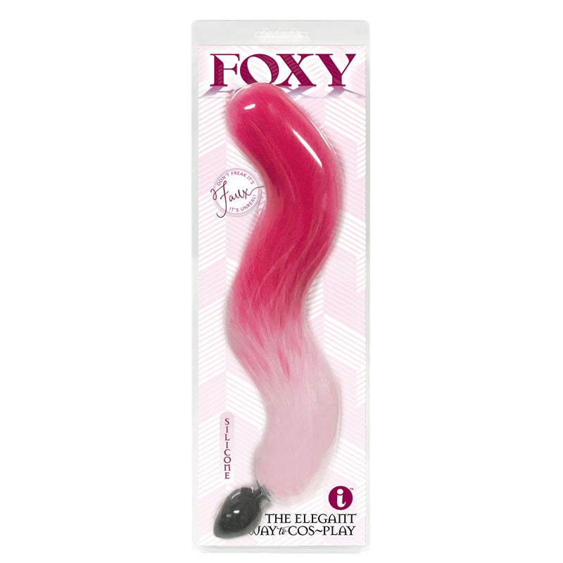 Foxy Fox Tail Silicone Butt Plug - Pink Gradient - 46 cm Tail - Just for you desires