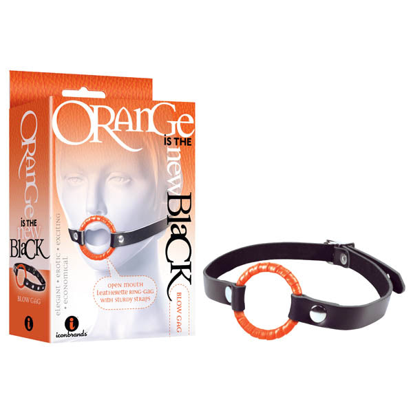 Orange Is The New Black - Blow Gag - Black/Orange Open Mouth Gag - Just for you desires