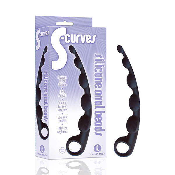 The 9's S-Curves - Black Anal Beads - Just for you desires