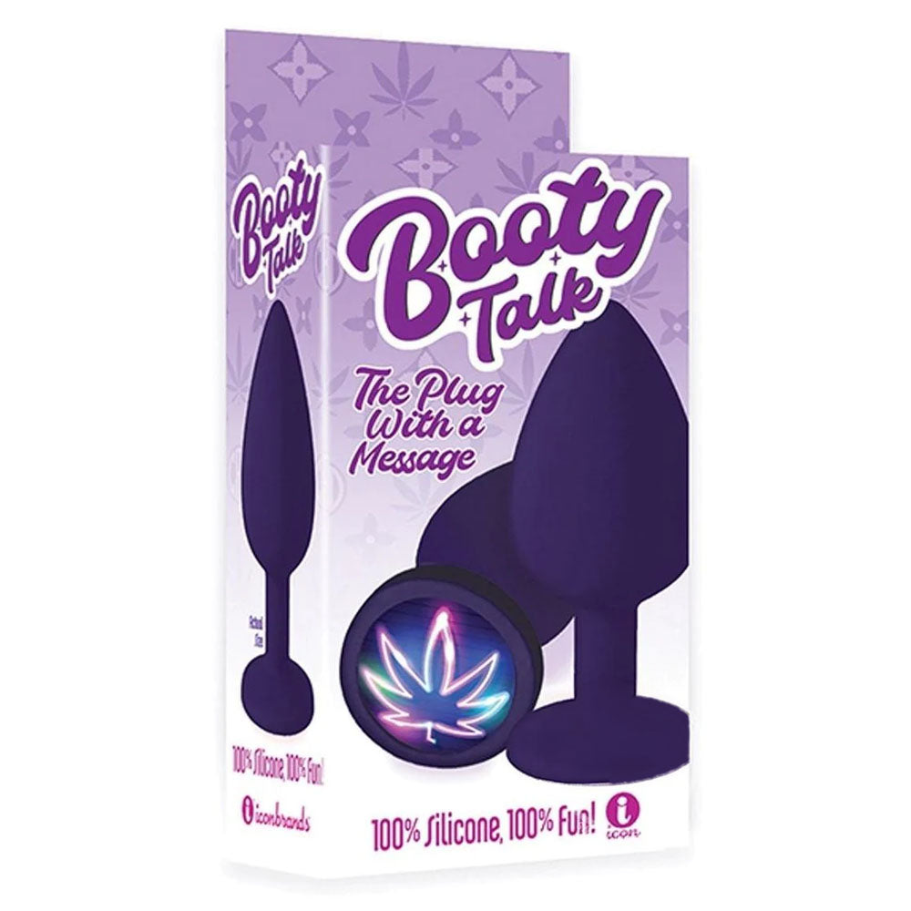The 9's Booty Talk - Neon Leaf - Purple Butt Plug - Just for you desires