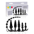 Try-Curious Anal Plug Kit - Black Anal Kit - Set of 6 - Just for you desires