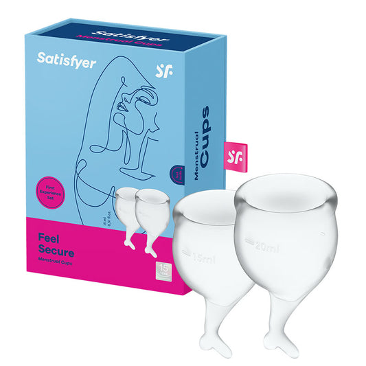 Satisfyer Feel Secure Menstrual Cup (Transparent) - Just for you desires
