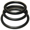 KinkLab Rubber Cock Rings - Black Rubber Cock Rings - Set of 3 Sizes - Just for you desires