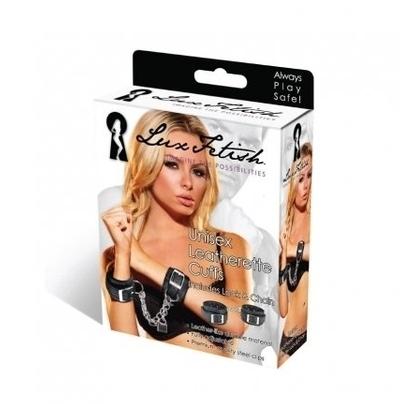 Lux Fetish Unisex Leatherette Cuffs - Just for you desires