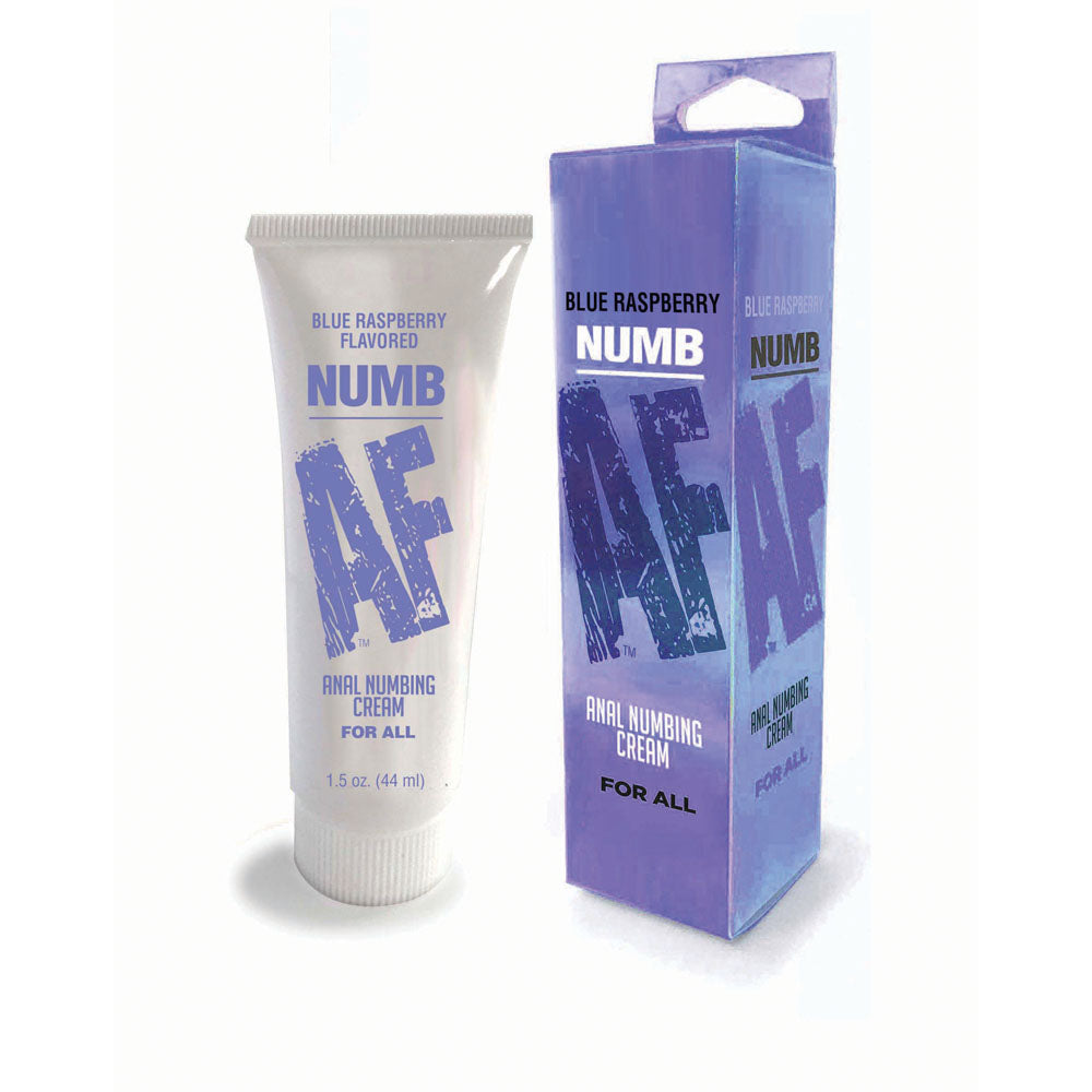 Numb AF - Blue Raspberry - Blue Raspberry Flavoured Anal Numbing Cream - 44 ml Tube - Just for you desires