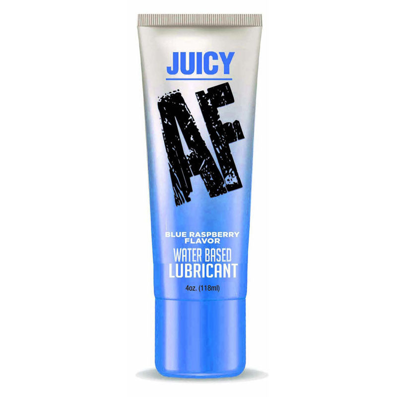 Juicy AF - Blue Raspberry - Blue Raspberry Flavoured Water Based Lubricant - 120 ml Tube - Just for you desires