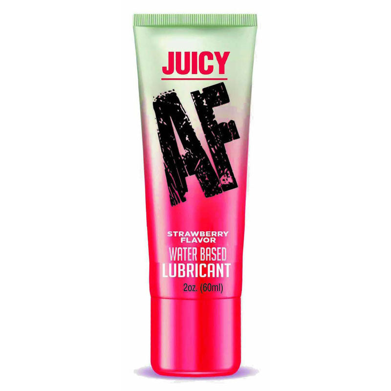 Juicy AF - Strawberry - Strawberry Flavoured Water Based Lubricant - 60 ml Tube - Just for you desires