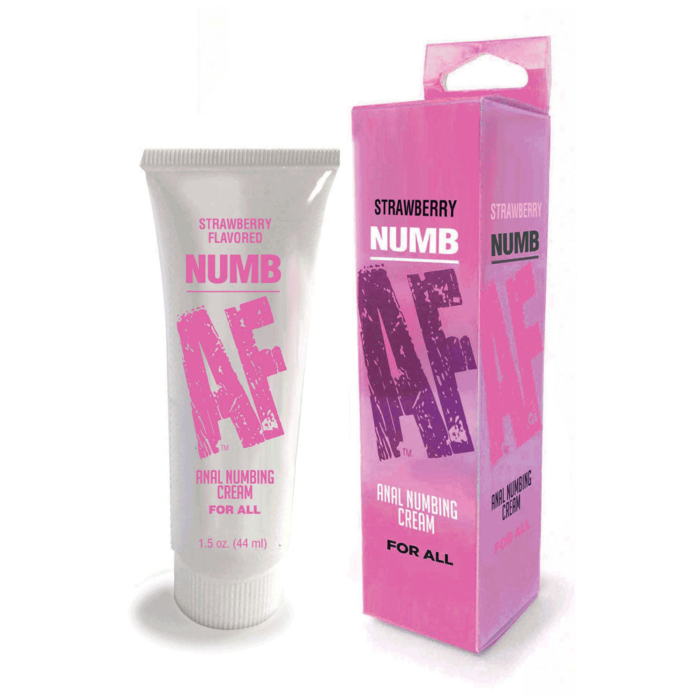 Numb AF - Strawberry - Strawberry Flavoured Anal Numbing Cream - 44 ml Tube - Just for you desires
