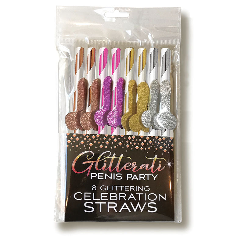 Glitterati - Celebration Straws - Party Straws - 8 Pack - Just for you desires