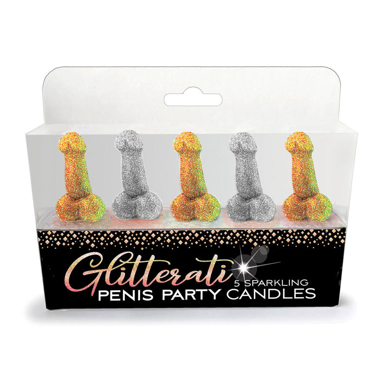 Glitterati - Penis Party Candles - Novelty Candles - 5 Pack - Just for you desires