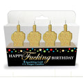 Happy Fucking Birthday FU Candle Set - Novelty Party Candles - Set of 4 - Just for you desires