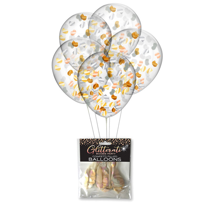 Glitterati - Boobie Confetti Balloons - Set of 5 - Just for you desires