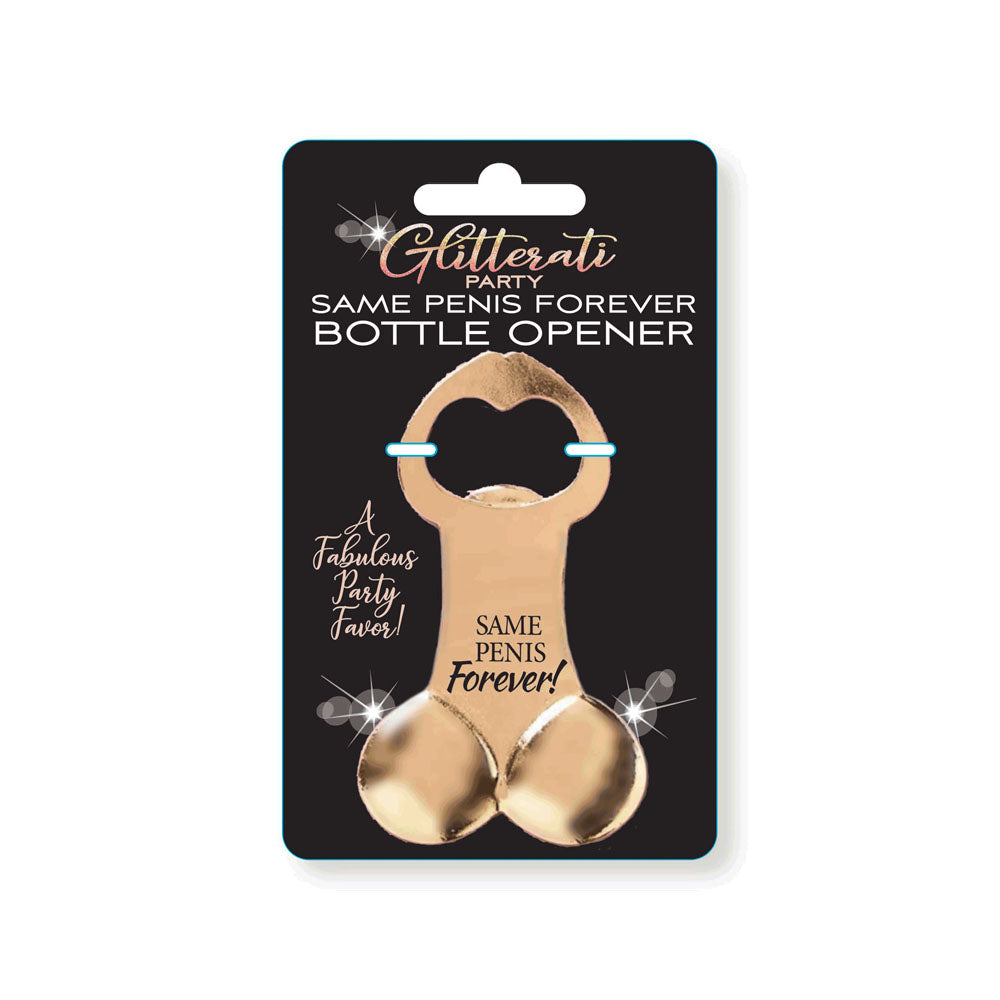 Glitterati Same Penis Forever Bottle Opener - Novelty Bottle Opener - Just for you desires