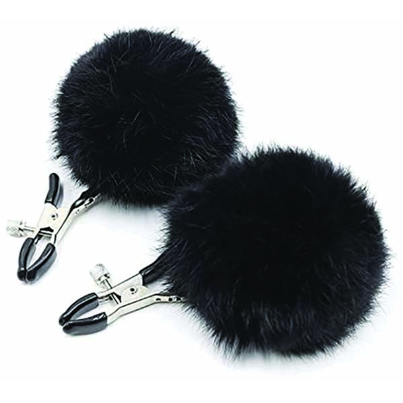 Sexy AF - Clamp Couture Black Puff Balls - Just for you desires