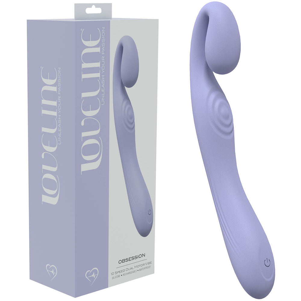 LOVELINE Obsession - Lavender - Lavender 18.4 cm USB Rechargeable Vibrator - Just for you desires