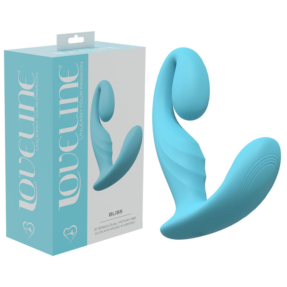 LOVELINE Bliss - Blue - Blue 11.5 cm USB Rechargeable Vibrator - Just for you desires