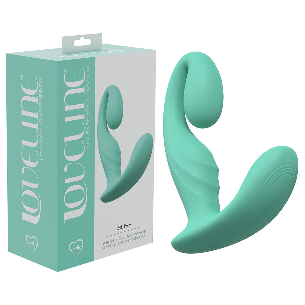 LOVELINE Bliss - Green - Green 11.5 cm USB Rechargeable Vibrator - Just for you desires