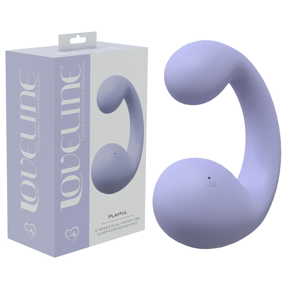 LOVELINE Playful - Lavender - Lavender 8.5 cm Dual Vibrator - Just for you desires