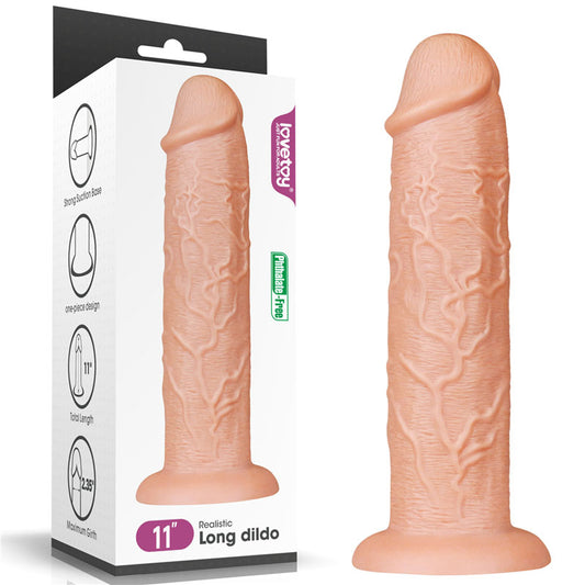 King Size 11'' Realistic Dildo - Flesh 28 cm Dong