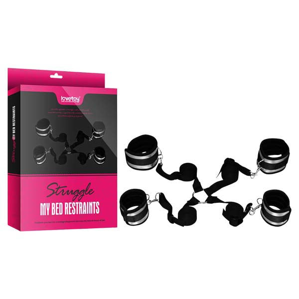 Struggle My Bed Restraints - Wrist & Leg Cuffs Kit - Just for you desires
