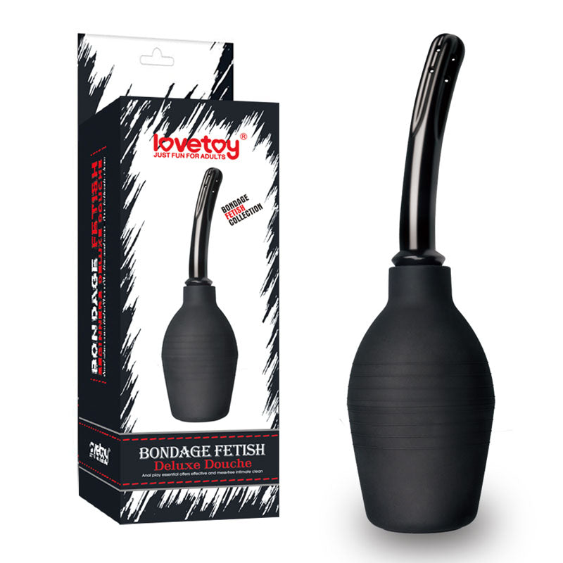 Bondage Fetish Deluxe Douche - Black Unisex Curved Douche - 310 ml capacity - Just for you desires