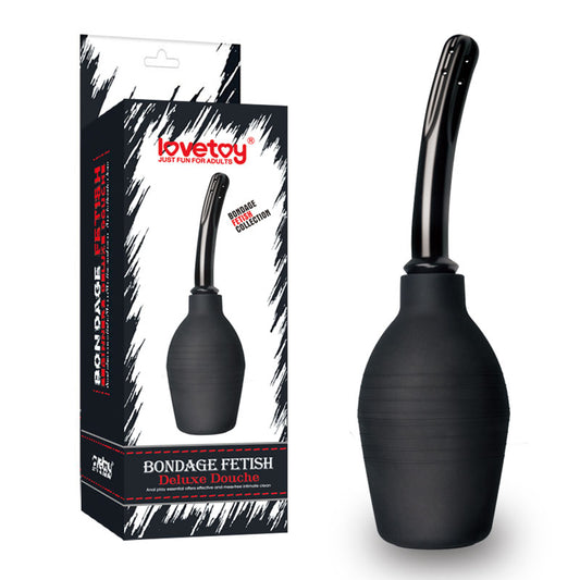 Bondage Fetish Deluxe Douche - Black Unisex Curved Douche - 310 ml capacity - Just for you desires
