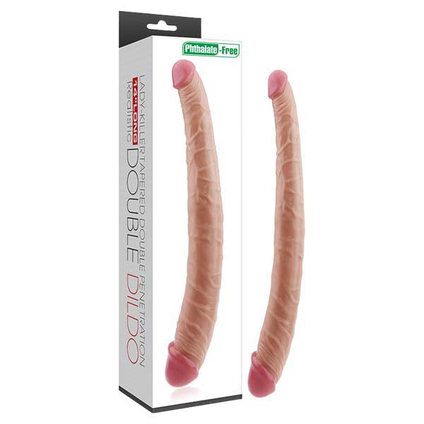Lady-Killer Tapered Double Dildo - Flesh 35.5 cm (14'') Double Dong - Just for you desires