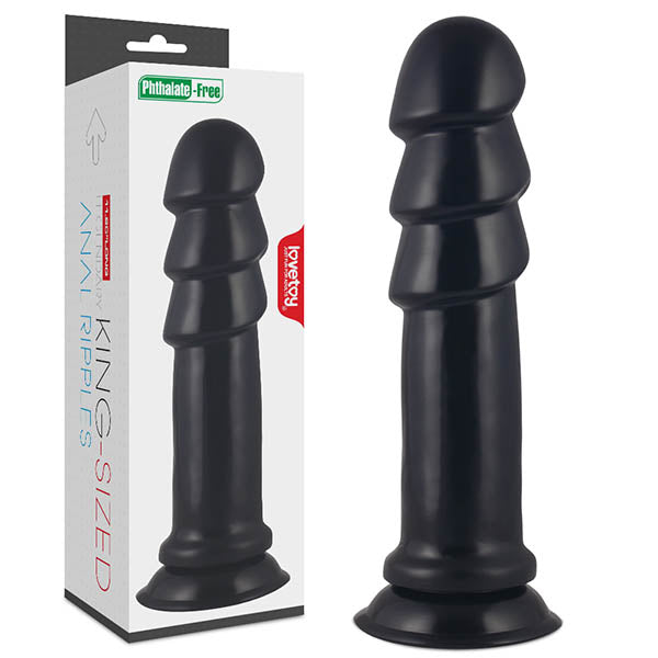 King Sized Anal Ripples - Black 28.5 cm (11.5'') Mega Anal Plug - Just for you desires