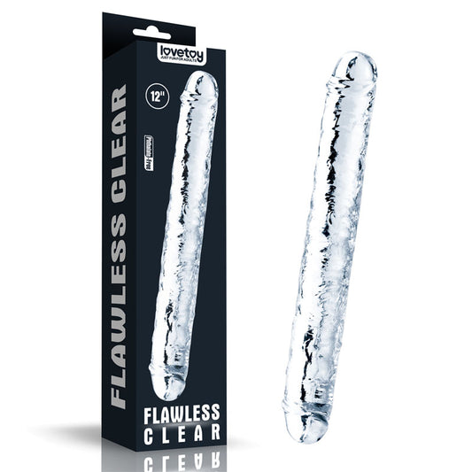 Flawless Clear Double Dildo 12'' - Just for you desires