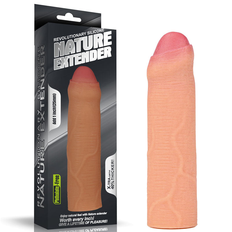 Nature Extender 1'' Silicone Uncut Sleeve - Just for you desires