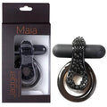 Maia Jagger - Black USB Rechargeable Vibrating Cock & Ball Ring - Just for you desires