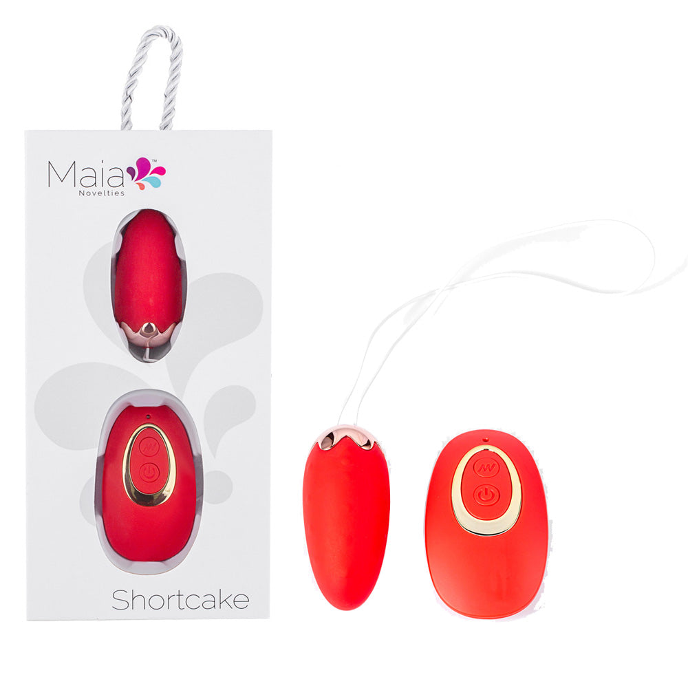 Maia SHORTCAKE - Red USB Rechargeable Vibrating Egg with Wireless Remote - Just for you desires