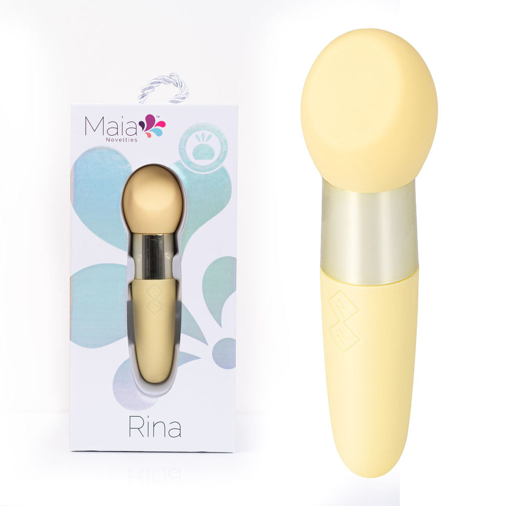 Maia RINA - Yellow - Yellow 13.3 cm USB Rechargeable Vibrator - Just for you desires