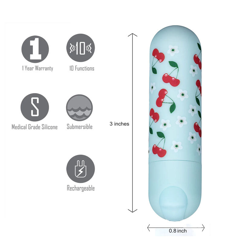 Maia Sherri - Baby Blue 7.6 cm USB Rechargeable Bullet - Just for you desires