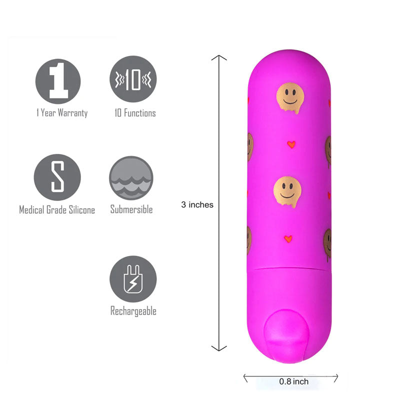 Maia Giggly - Pink 7.6 cm USB Rechargeable Bullet - Just for you desires