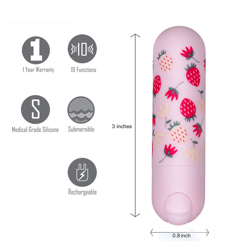Maia Bari - Baby Pink 7.6 cm USB Rechargeable Bullet - Just for you desires
