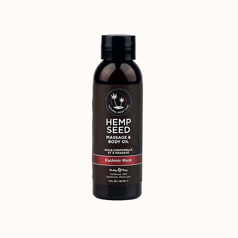 Hemp Seed Massage & Body Oil - Kashmir Musk (Brandy, Magnolia & Vanilla Musk) Scented - 59 ml - Just for you desires