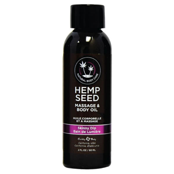 Hemp Seed Massage & Body Oil - Skinny Dip (Vanilla & Faiy Floss) Scented - 59 ml Bottle - Just for you desires