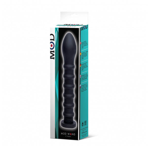 MOD Wand - Ribbed - Black 20.3 cm (8'') Attachment for MOD Love Machine - Just for you desires