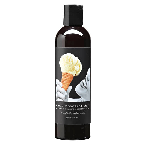 Edible Massage Oil - French Vanilla Flavoured - 237 ml Bottle - Just for you desires